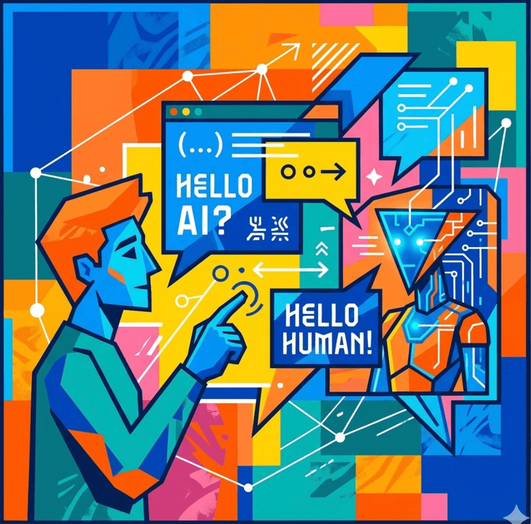 Con người giao tiếp với AI dưới dạng Chatbot